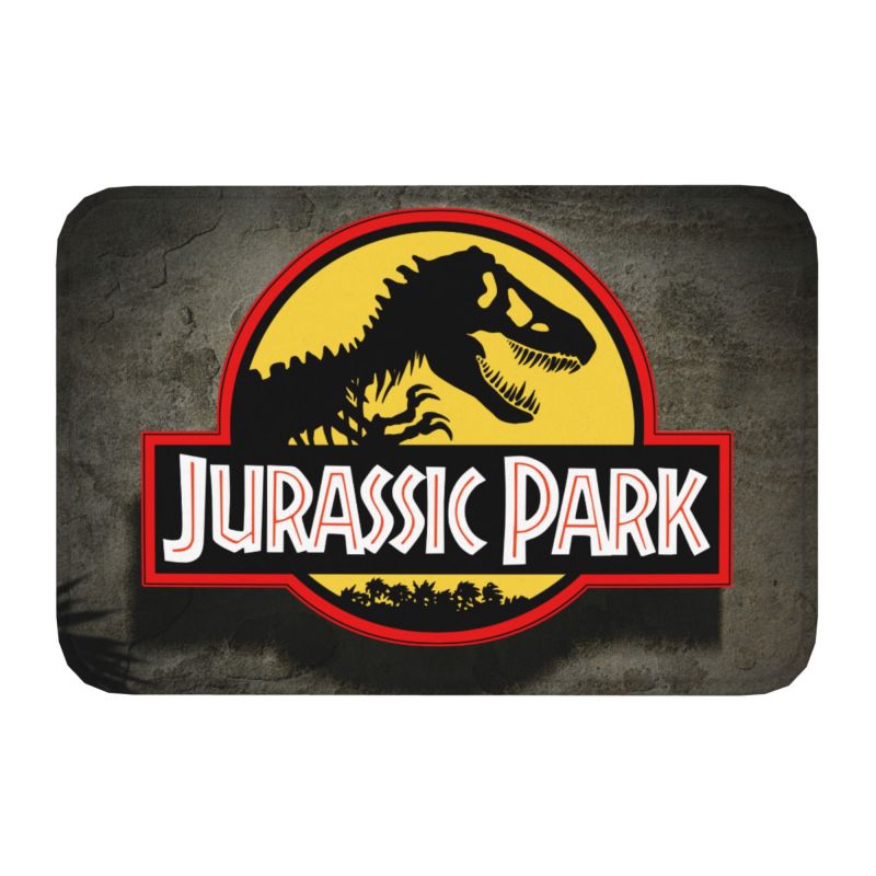 Jurassic Park Dinosaur Print Front Door Floor Entrance Mats Indoor Kitchen Bath Doormat Bedroom Carpet Rug: Clear