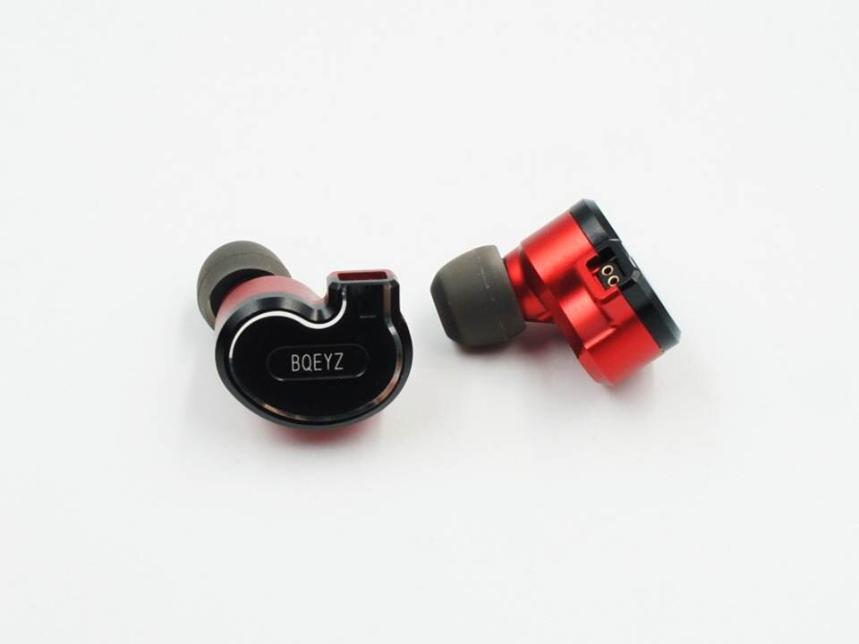BQEYZ KB100 1 Armature équilibrée + 2 pilote dynamique hybride 2pin 0.78mm détachable métal HiFI In-ear écouteur: Red-Black