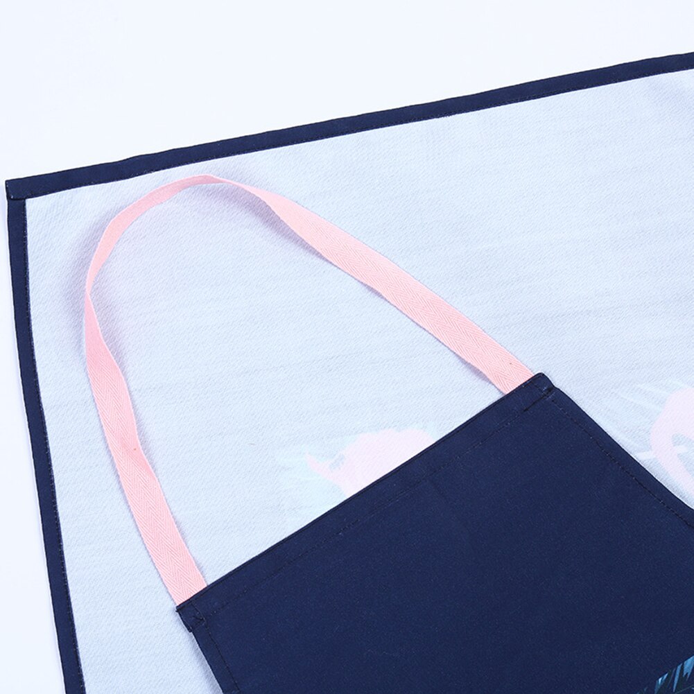 Stofbestendig Flamingo Bloemenprint Mouwloze Cafe Overkleding Keukenschort