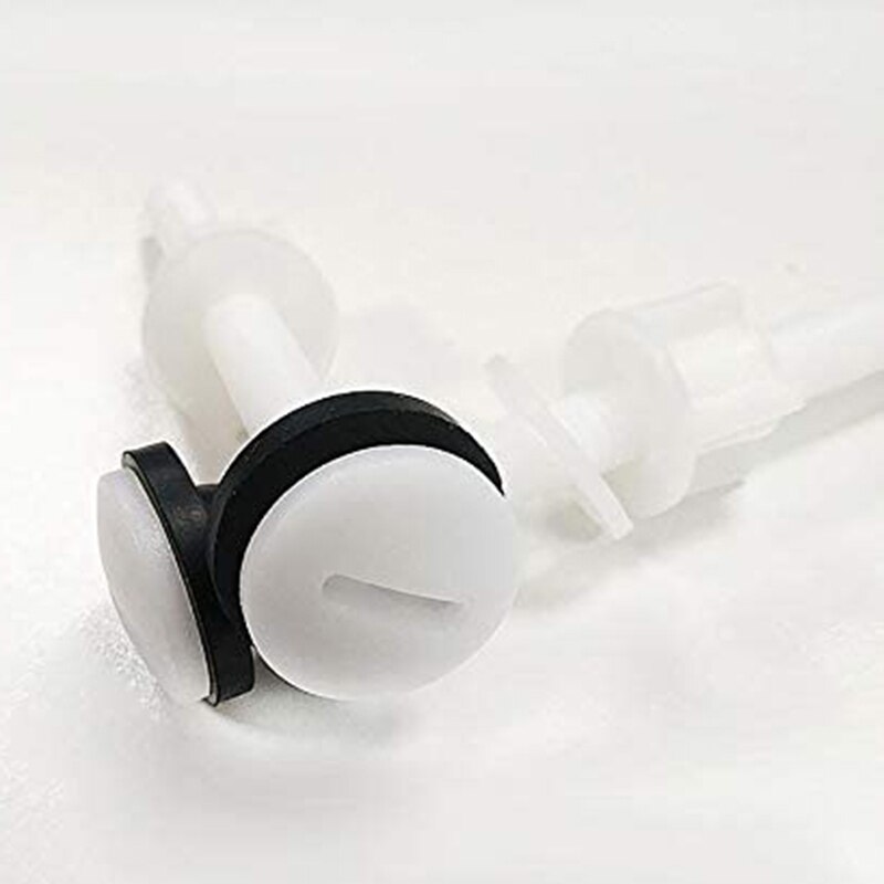 -Paquete de 8 pernos de plástico del tanque de inodoro M10 tanque para tazón de baño Kits de reparación de baño tornillos de ajuste y sellado conjunto de tornillos de cabeza de sartén