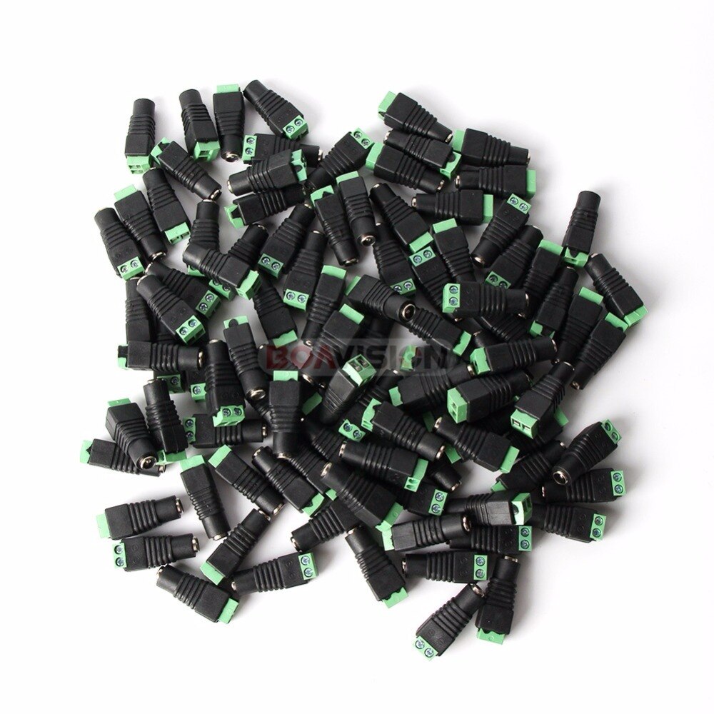 10 Stks/partij Vrouwelijke Dc Connector 5.5/2.1 Mm Cctv Utp Dc Power Adapter Cable Dc/Ac 2/Camera Video Balun