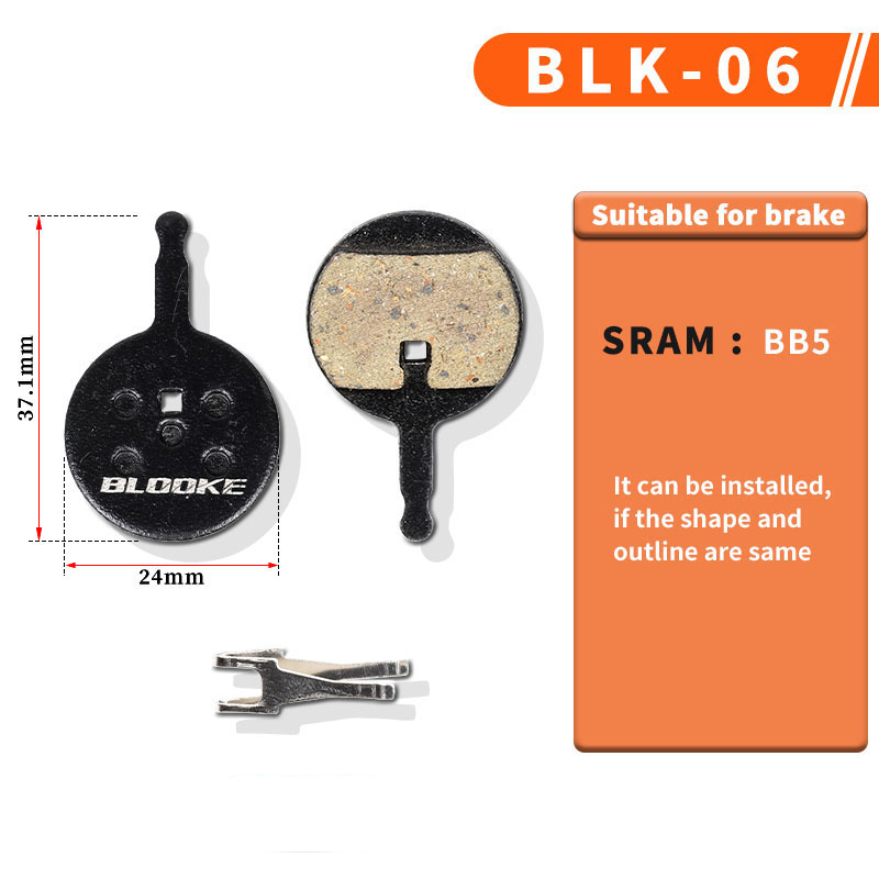 10 pares de pastillas de freno de disco para bicicleta de montaña, pastillas de freno de resina para Shimano B01S 7100 MT200 AVID BB5 BB7 NUTT HB100 SRAM Tektro: BK06-10P