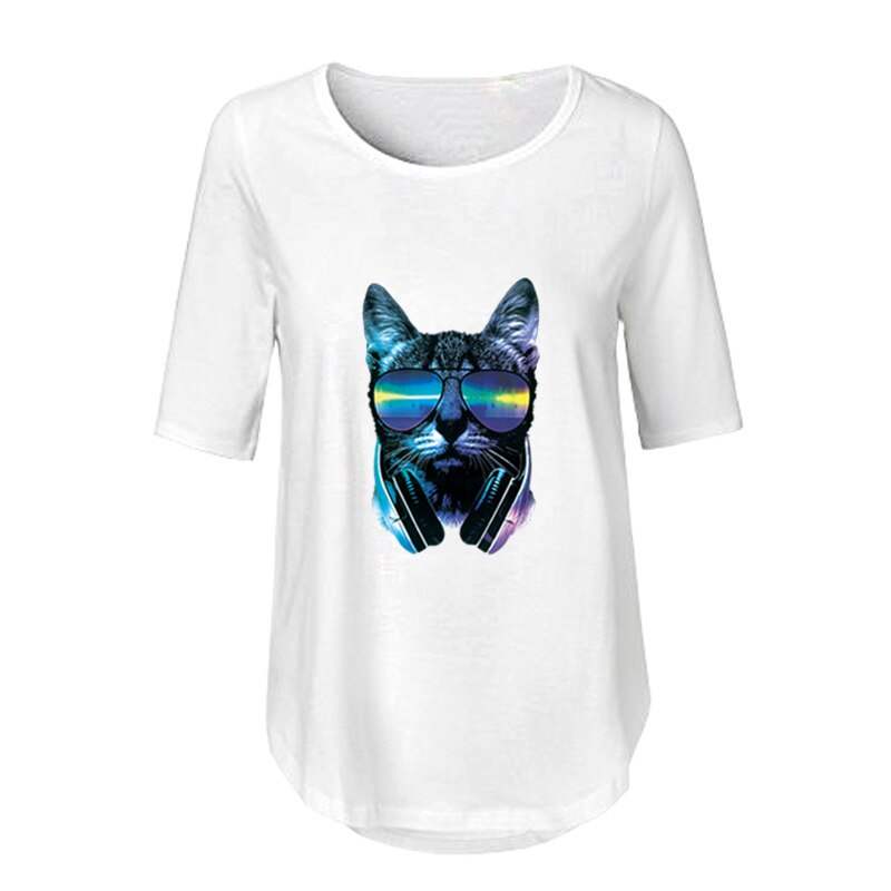 Cool Cat Patches Heat Transfers Stickers On Clothes T-shirt Dresses Parches Sunglasses Cat Patch On Clothes