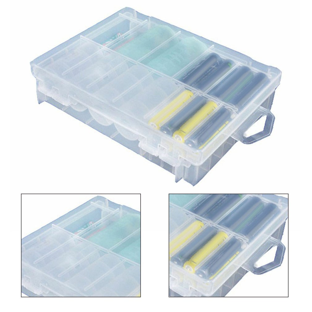 Piles Support Boîtier En Plastique Portable Porte-Batterie Boîte De Rangement Pour AA et AAA batterie Rechargeable Pleine Couverture