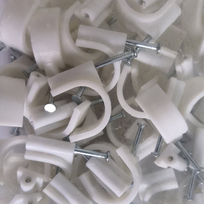 50pcs/bag 20mm Cable Clips Fasten the Cable to the Wall