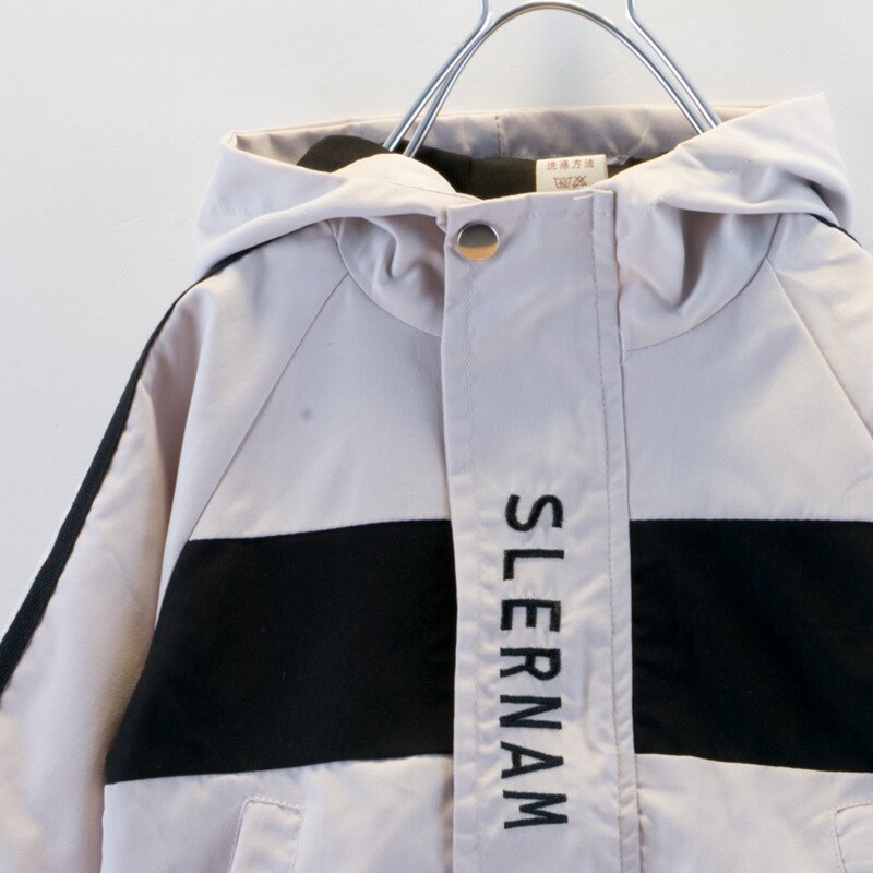 LZH Jungen Kleidung Jacke Neue freundlicher Farbe Passenden Buchstaben verlieren Mäntel Für Jungen Hübsche Oberbekleidung Mit Kapuze Jacke