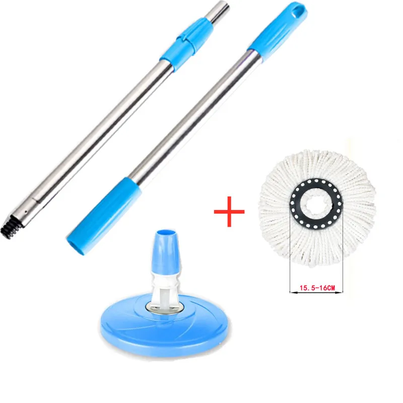Spin Mop Pole Handle Replacement for Floor 360 Degrees Rotating Floor Mop Pole No Foot Pedal Version Handle Cleaning Tool Kit: Yellow
