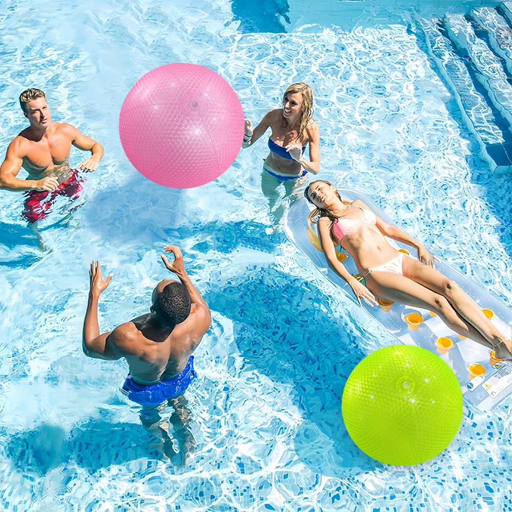 Pelota de playa inflable con perlas coloridas, adecuada para juegos de EN LA Piscina en la playa, 1 ud.