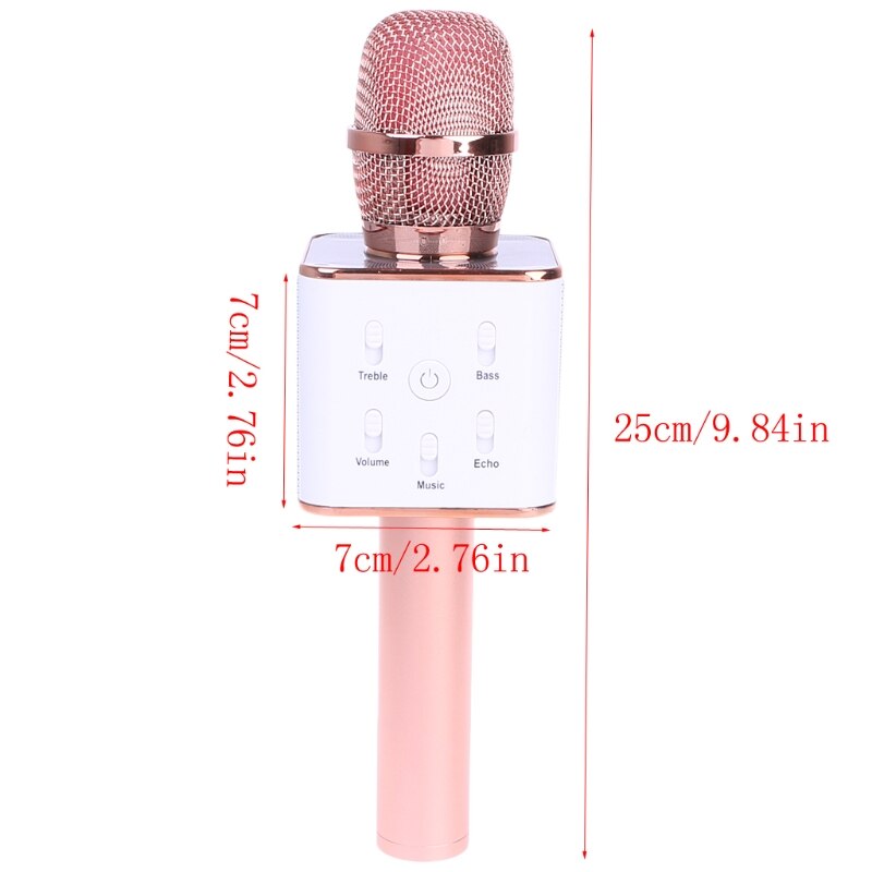 Wireless Karaoke Microphone Bluetooth Speaker Track Surround Sound Voice Q7