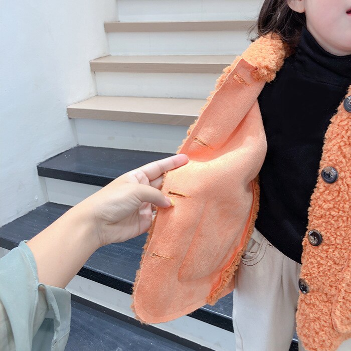 2 3 4 5 6 jaar babymeisjesjassen koreaanse lamswollen jassen voor meisjes peuter kinderkleding schattige wintermeisjeskleding