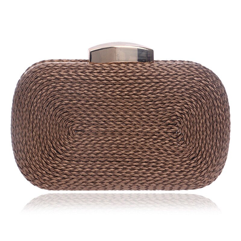 Hard Box Clutch Evening Bags Weave Womens Wedding Prom Evening Party Chain Shoulder Bags