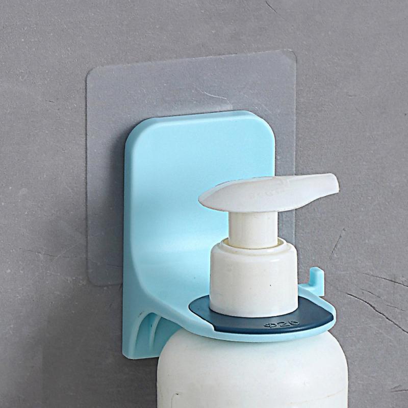 All Mounted Shampoo Bottle Shelf Shower Non-marking Sticker Shower Gel Rack Liquid Soap Holder Self Adhesive Shelves Hanger: 3pcs light blue