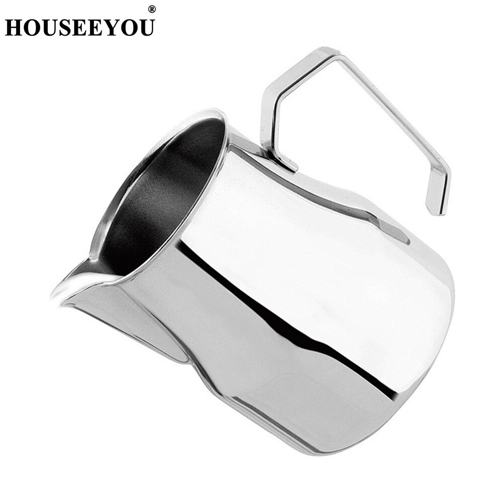 Jarra de acero inoxidable para espumar leche, jarra para Espresso, café Latte, herramientas para bebidas, manualidades Barista, novedad