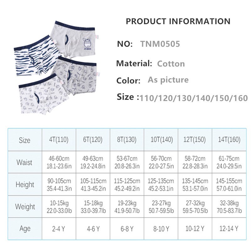 Boxer en coton pour garçons, 2 pièces/lot, , caleçons dessin animé, sous-vêtements pour enfants