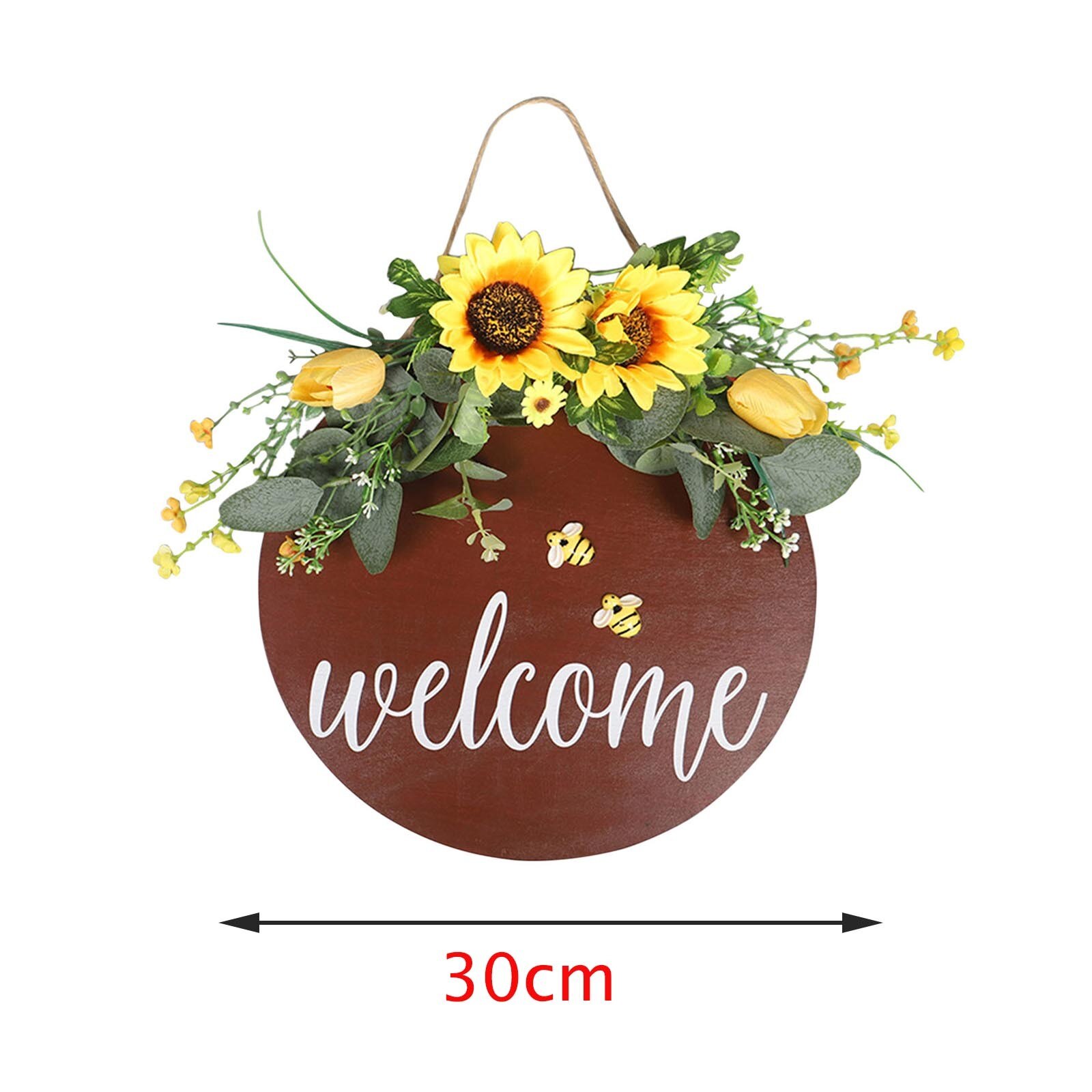 The Letter Garlands Welcome Door Decoration Modern Style Flower Bee Wreath Holidays Door Hanging Accessories