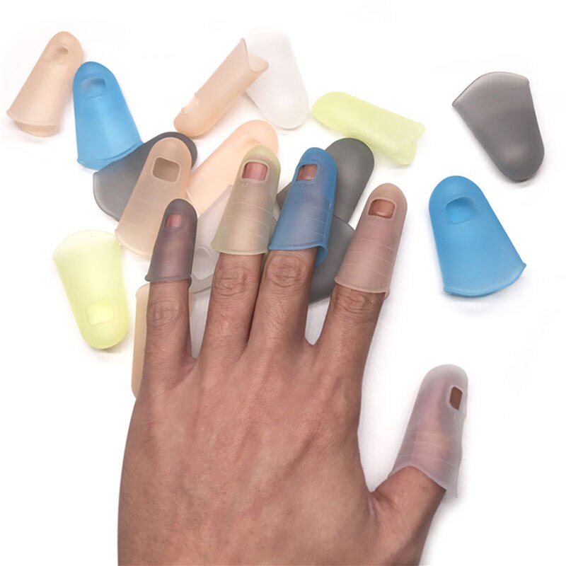 anti-slip soft reusable silicone rubber finger cots for protect finger