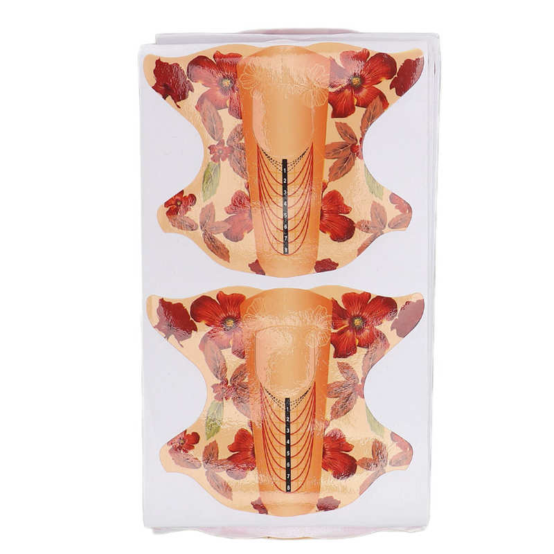 Nail Guide Form Eco Friendly Length Mark Compact Portable Nail Art Form for Home for Nail Artist for Nail Salon: Orange