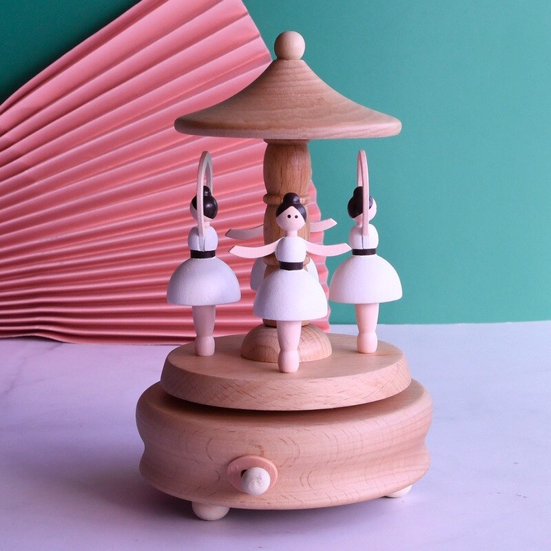 Moving Muziekdoos Creatieve Houten Ballet Music Box Voor Kinderen Om Een Student Dag