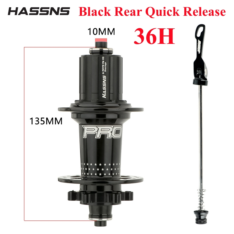 HASSNS Pro 7 36H/32H Hub Bearing MTB Bike 36Holes Freehub Rear Hub for Four Palin 7-12 Speed Noisy Cube Bicycle 6 Pawl Hubs: WHITE