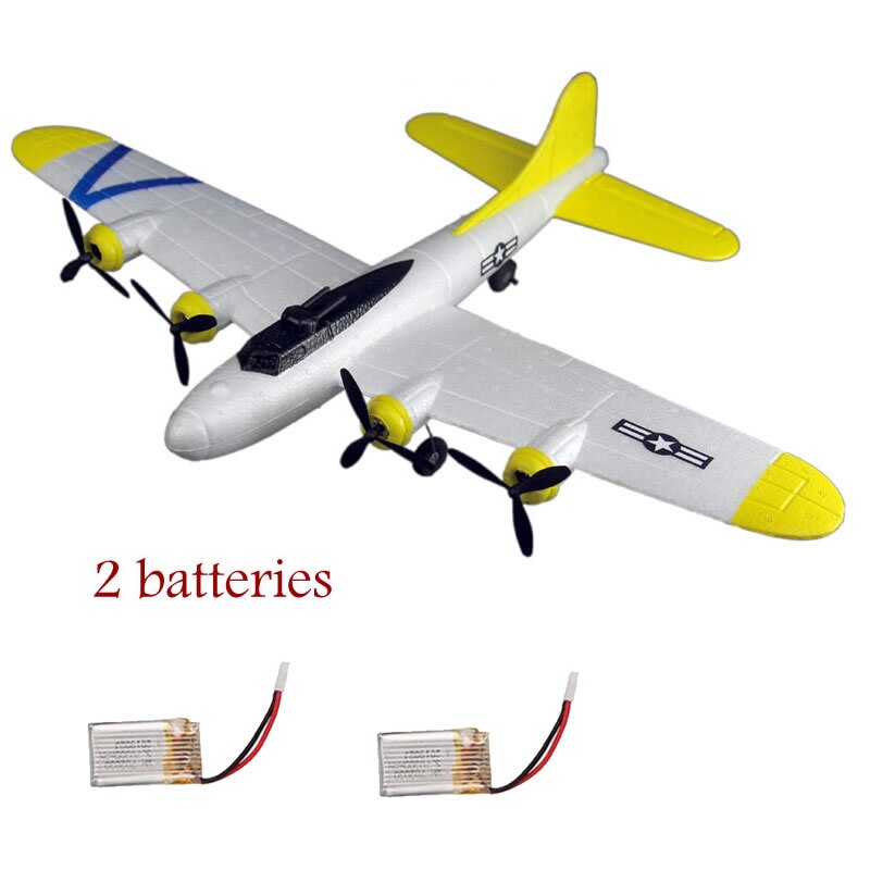 Remote Control glider FX817 2CH Resistance to falling Stunt Flying Aircraft Aerial fortress bomber use EPP Materia FSWB: 2 batteries