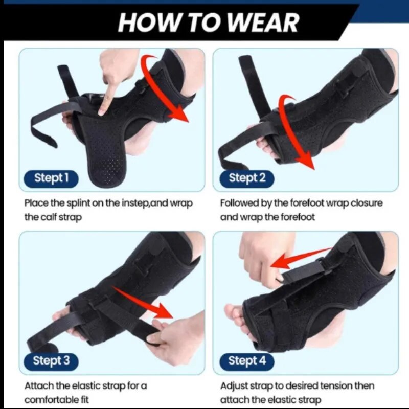 1PC Plantar Fasciitis Night Splint Adjustable Ankle Brace Foot Brace for Plantar Fasciitis Arch Foot Pain Achilles banket