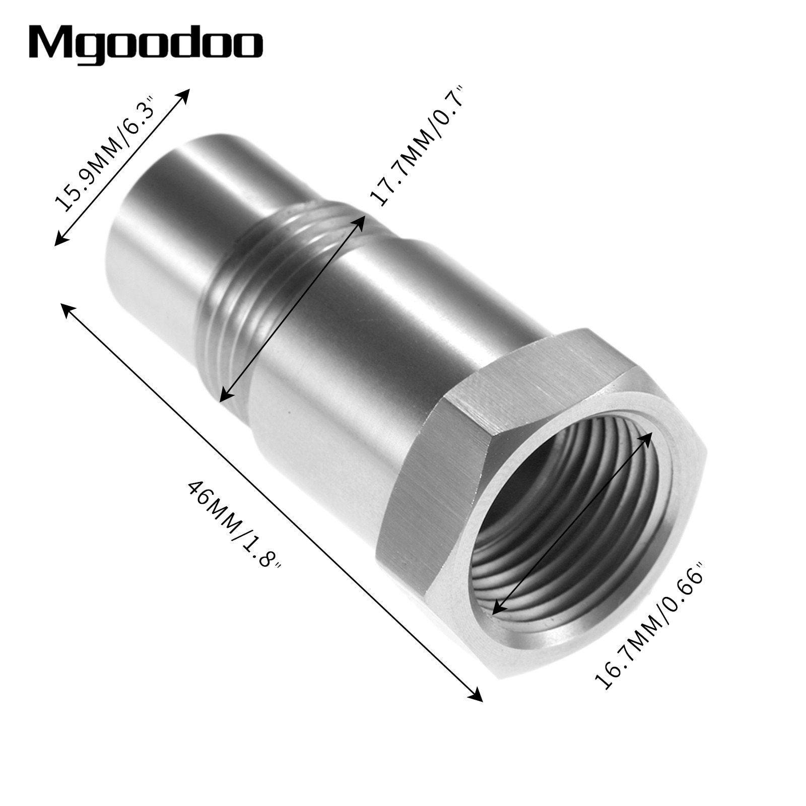 M18x1.5 CEL Check Engine Light Adapter CEL Eliminator Mini Catalytic Converter O2 Oxygen Sensor Stainless Steel Car Accessories