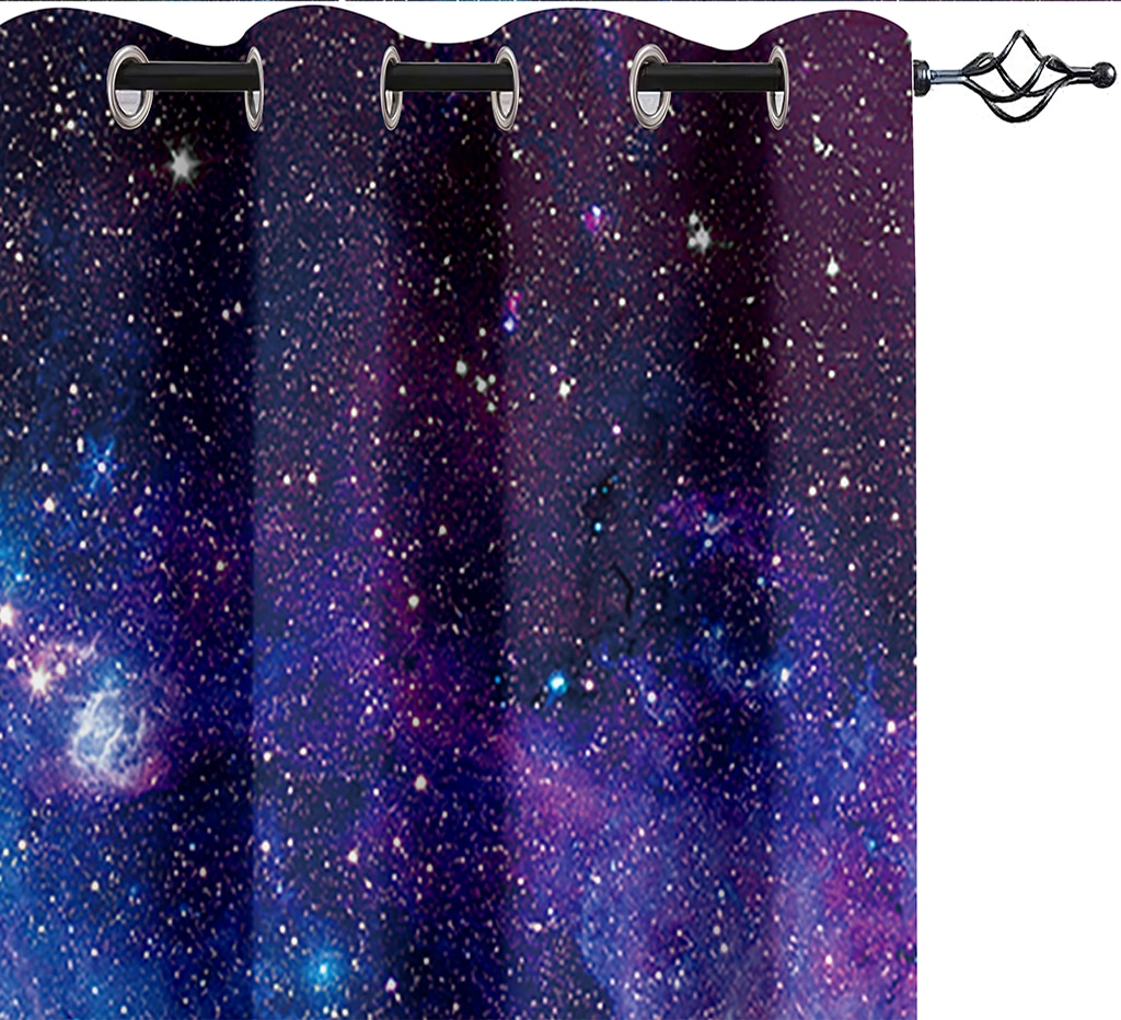 Home deep galaxy printing gardin er velegnet til stue, soveværelse gardin, boligindretningsgardin og voksengardin,