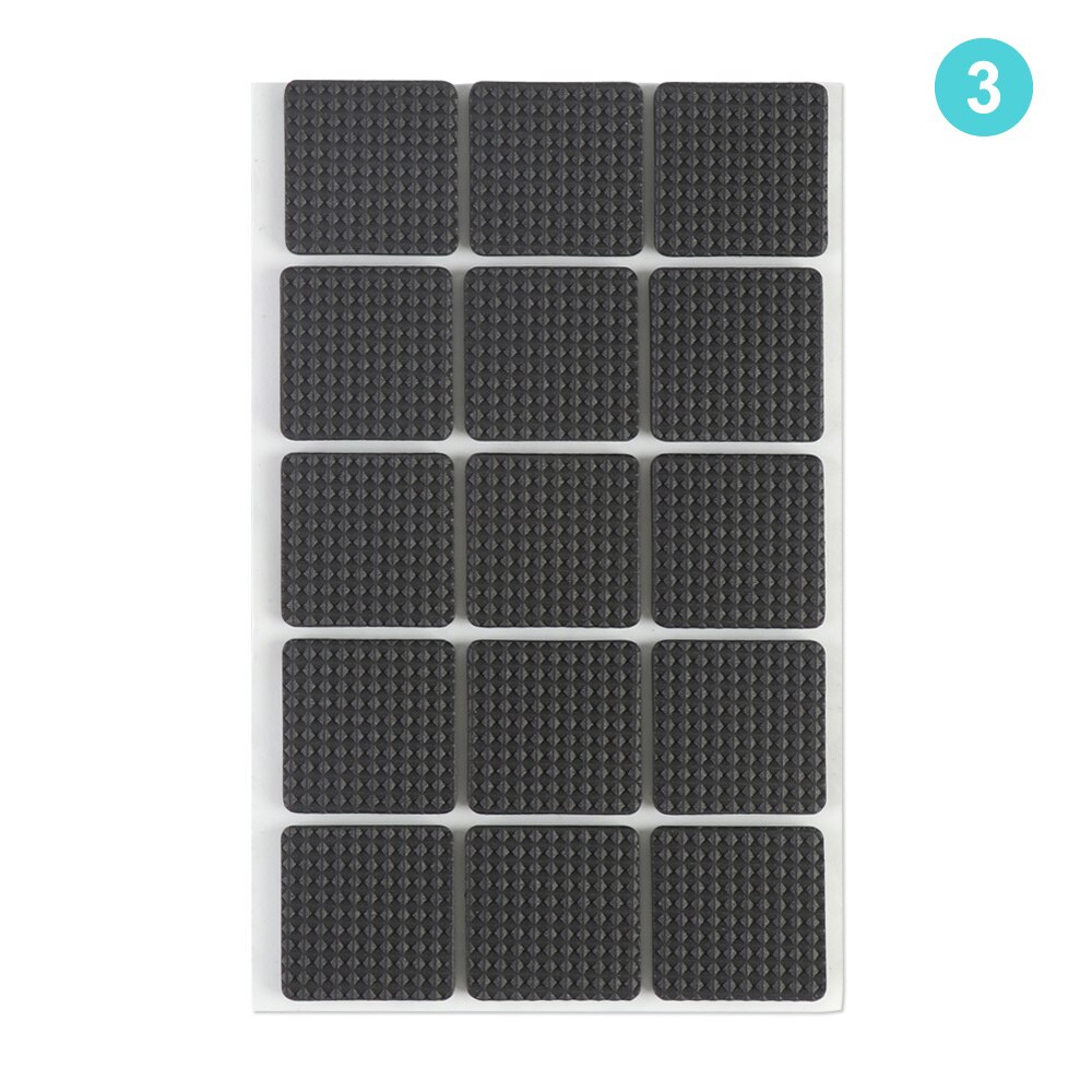 1 vel geometrische vorm zachte verdikking meubelpootbeschermers zelfklevend anti-geluid antislipmat vloerbeschermer stoelbevestigingen: 03