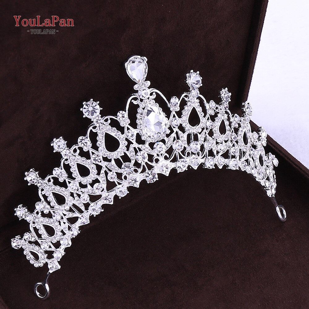 TOPQUEEN HP326 Zirkonia Hochzeit Tiara für Braut-Prinzessin Tiara Stirnband Braut Krone Braut Haar Zubehör für Frauen Tiara