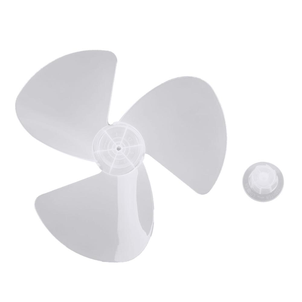 16 Inch Fan Blade Removable Three Leaves Plastic Blades for Standing Pedestal Table Fanner Household Ventilador Fans Replacement: White A