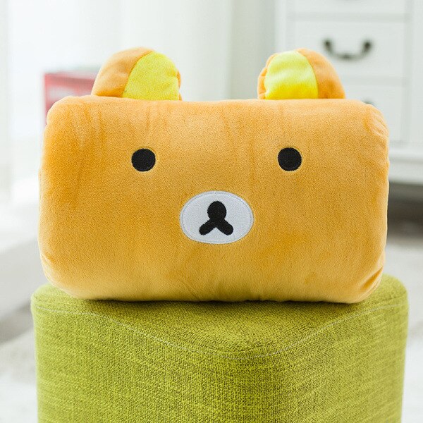 Dessin animé main réchauffement manchon chauffage en peluche oreiller lavable main coussin doigt mains doux 7 couleurs hiver automne