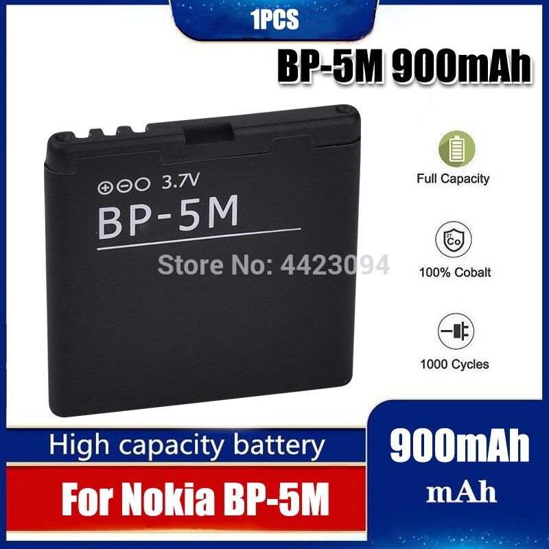 BP-5M BP 5M BP5M Batterie Für Nokia 5700 5610 5611 5710 5611XM 5700XM 5710 XM 6110 6200c 6220C 6220 6500S 7379 7390 8600: 1Stck