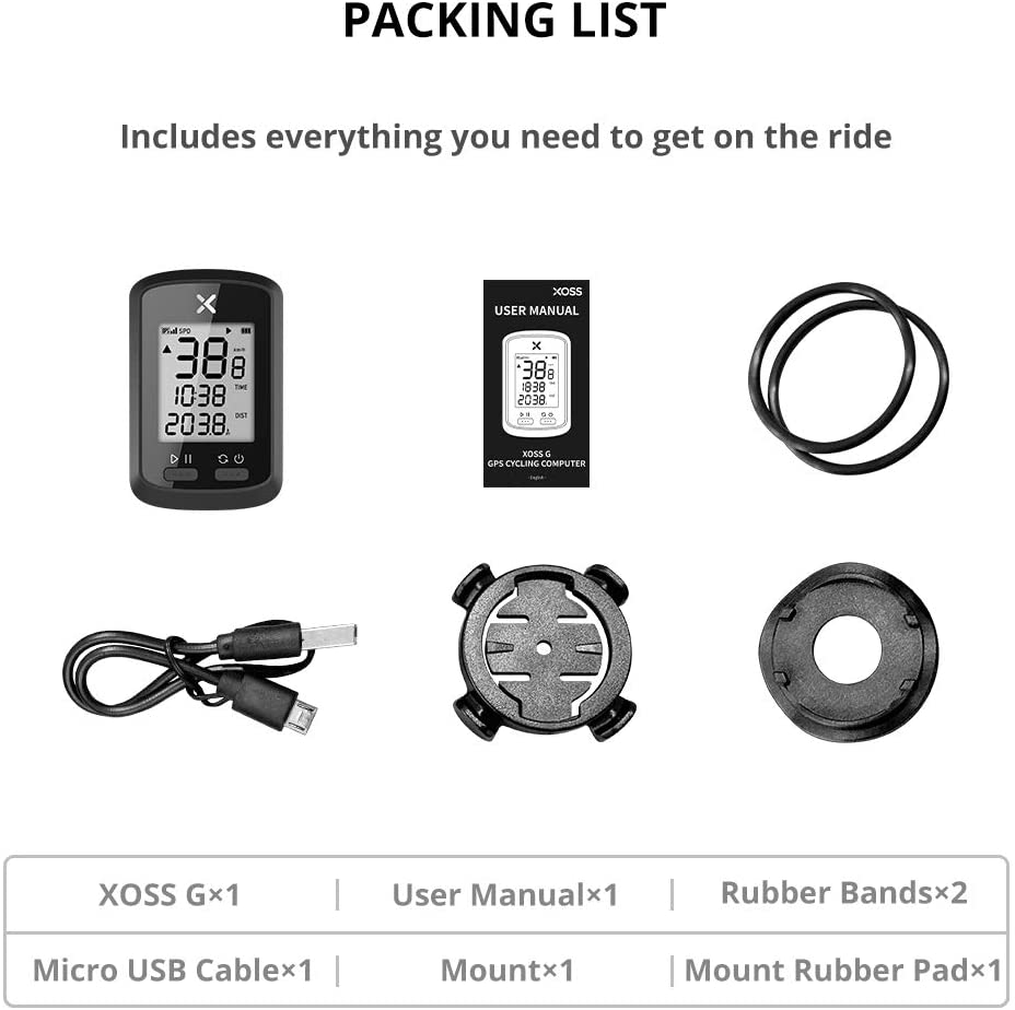 XOSS Bike Computer G Plus Wireless GPS Speedometer Waterproof Road Bike MTB Bicycle Bluetooth ANT+ with Cadence Cycling Computer