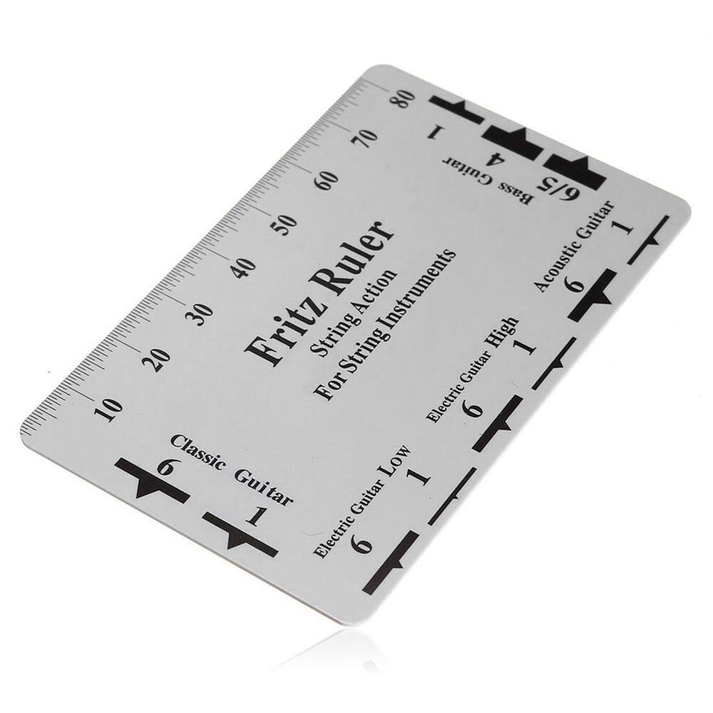 Fritz Ruler Guitar String Action Gauge Ruler String Pitch Ruler Card Luthier Tool for String Instruments Music Accessories