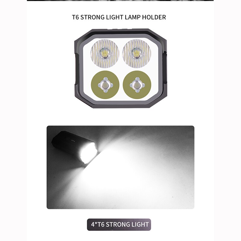Fiets Licht 3000 Lumen 5200Mah Fiets Koplamp Power Bank Zaklamp Stuur TYPE-C Usb Opladen Mtb Road Fietsen Hoogtepunt