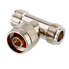 1Pc N Stekker Naar 2x Twee N Vrouwelijke Jack T Triple Rf Splitter Connector 1M2F Adapter