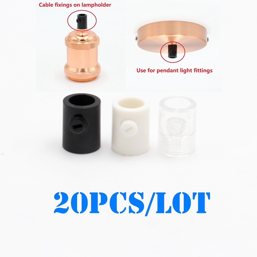 20pcs 301 European Standard Lock Buckle M10 Threaded Female Cable Grips Plastic Strain Reliefs Electrical Wire Clamps