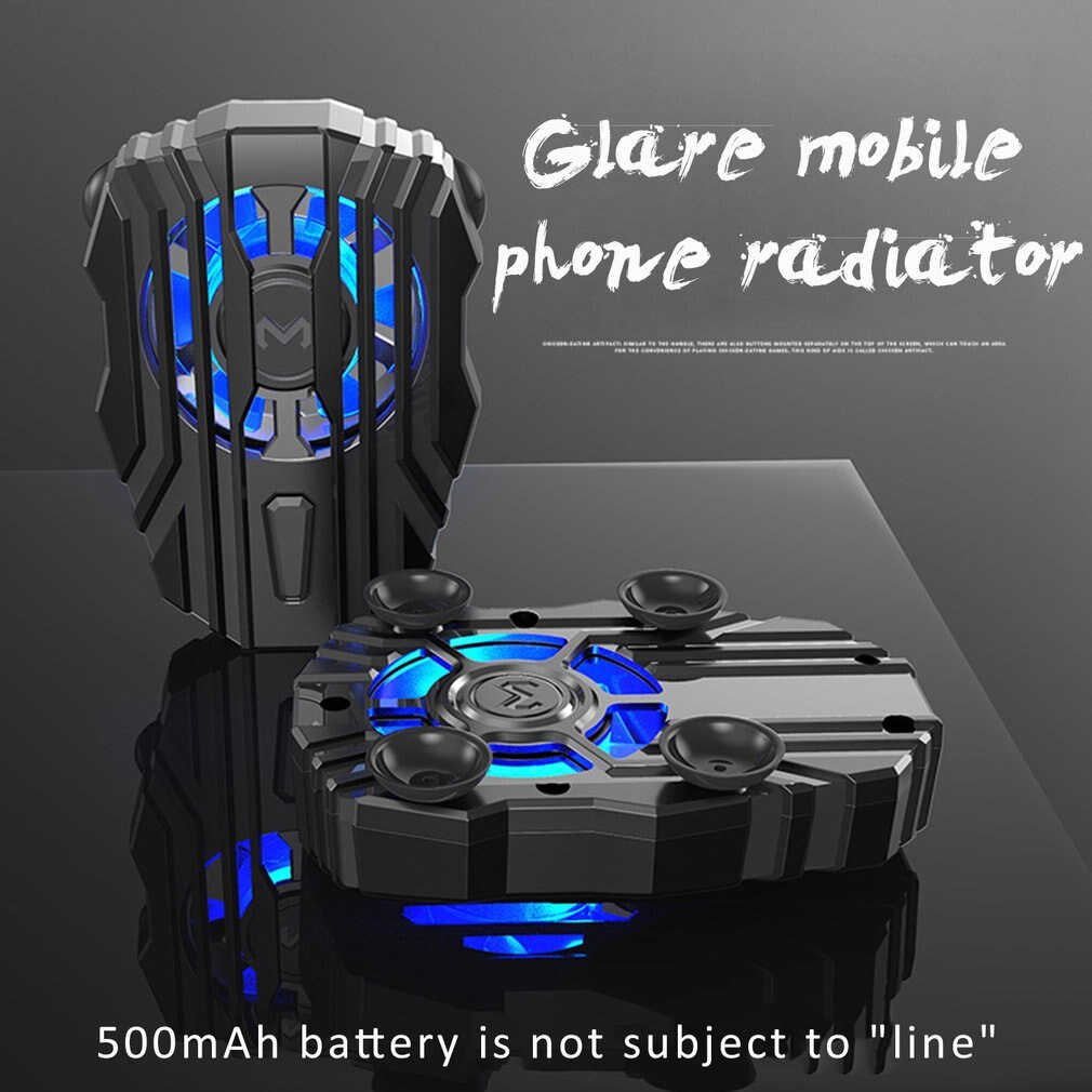 Shillin-Mini radiador para videojuegos con luz LED, ventilador de viento frío, mando para iPhone Plus, XS Pro, Huawei P30 Pro, Mate 30, Xiaomi