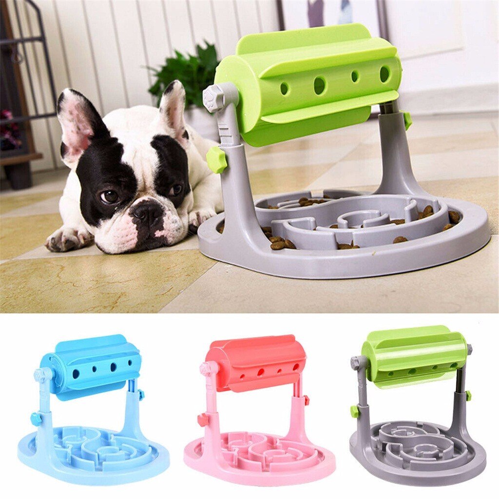 Interactif chien chat mangeoire Puzzle jouet gamelle pour ingestion lente drôle animal jeu Bloat animal de compagnie IQ formation bol divertissement intelligent butinage #0805g30