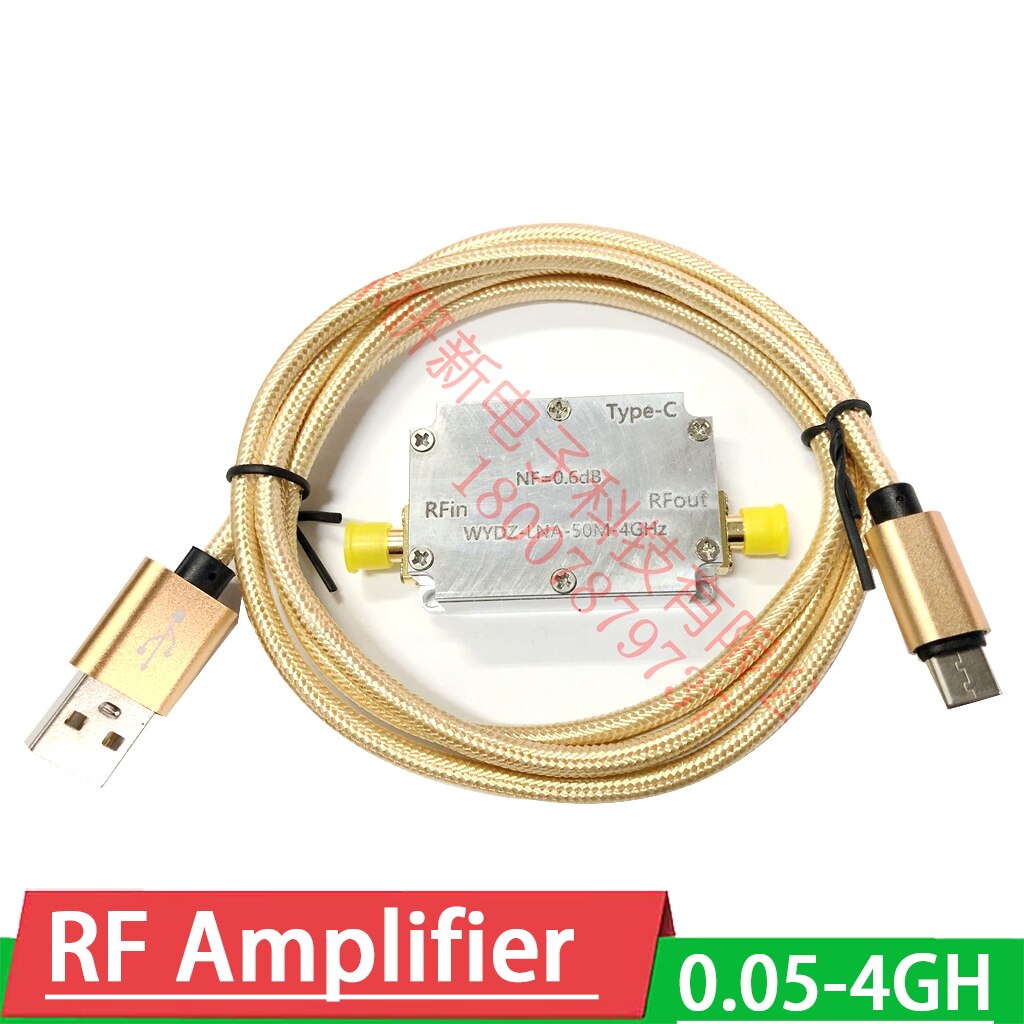 AMPLIFICADOR DE señal RF LNA, 50MHZ a 4000MHZ, SPF5189Z, amplificador de bajo ruido, 0.6dB, receptor GPS, UHF, HF, VHF, FM, Radio Ham