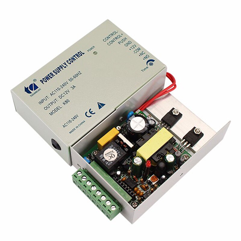 Input 12V3A output access control transformer power switch power supply for access control system 240 to 110V 50 60Hz