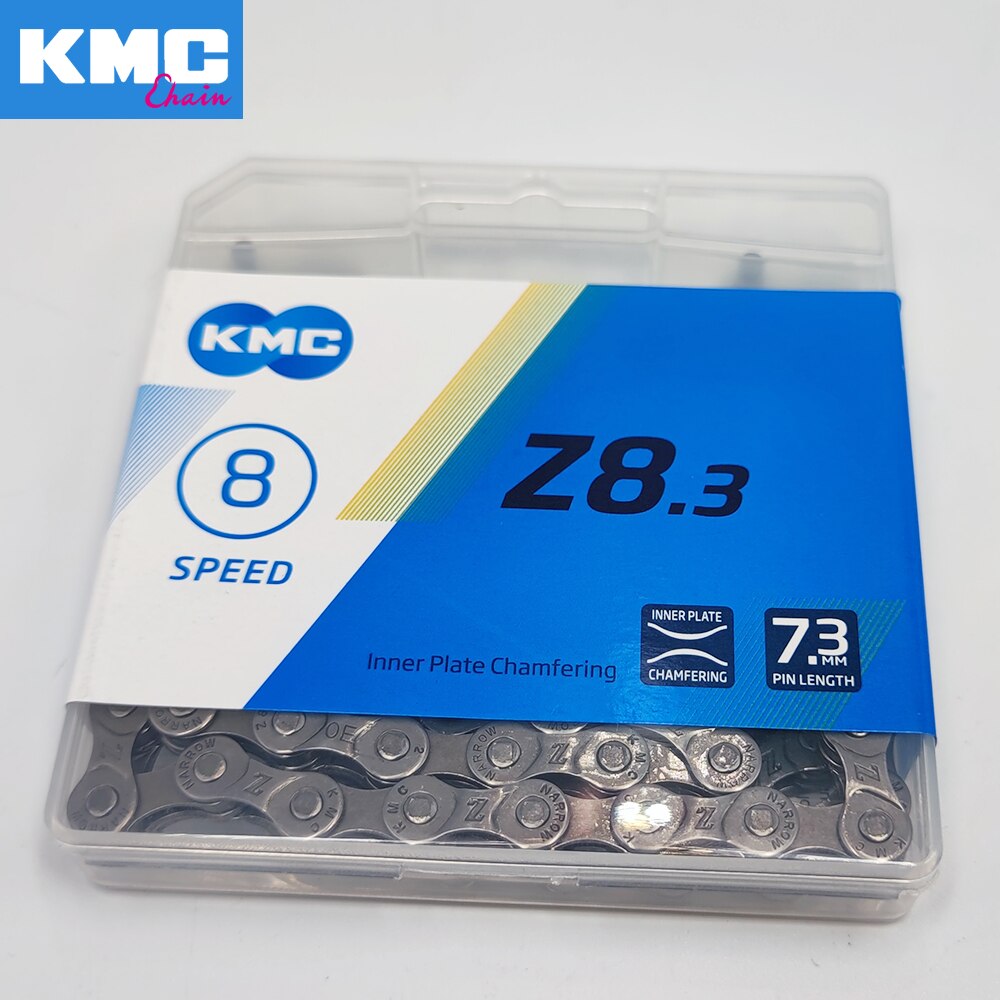 KMC Original Bicycle Chain Z8.3 Bike Chain 8 Speed Road MTB Bike Grey Chain 8s 116L Bicycle Chain for 8 Speed Bike