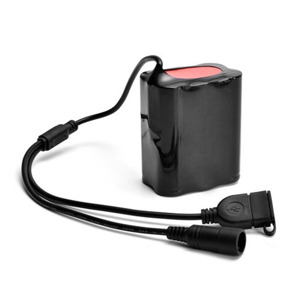 18650 8.4V Batterij 8000Mah 8.4V 6X18650 Fiets Licht Batterij Voor Fiets Licht Koplamp Fiets zaklamp Met Usb Dc Poort Kabel