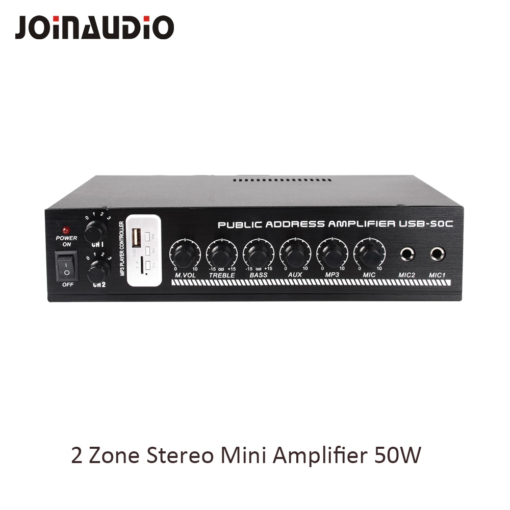 JOINAUDIO Mixer Surround Sound Versterker 50 W/2 Zone Stereo Home Audio Eindversterker