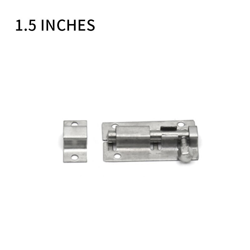 Verrous de porte de meuble, serrures en acier inoxydable de 1.5/2/3/4/6/8/10/12 pouces, loquet de chaîne de porte coulissante pour quincaillerie de sécurité de portail: G