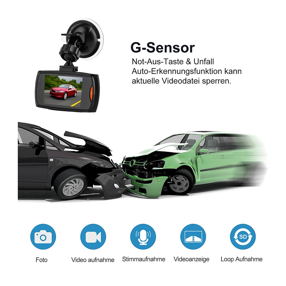 Kebidumei bilkamera dashcam dvr recorder dash cam bil dvr auto view kamera køretøj bil cam til biler nattesyn
