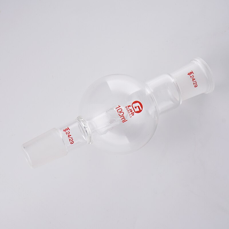 Hoge Borosilicaatglas Buffer Bal 29*24Mm Poorten Splash-Proof Fles Voor Aansluiten Assen En Roterende Kolf van Rotavap