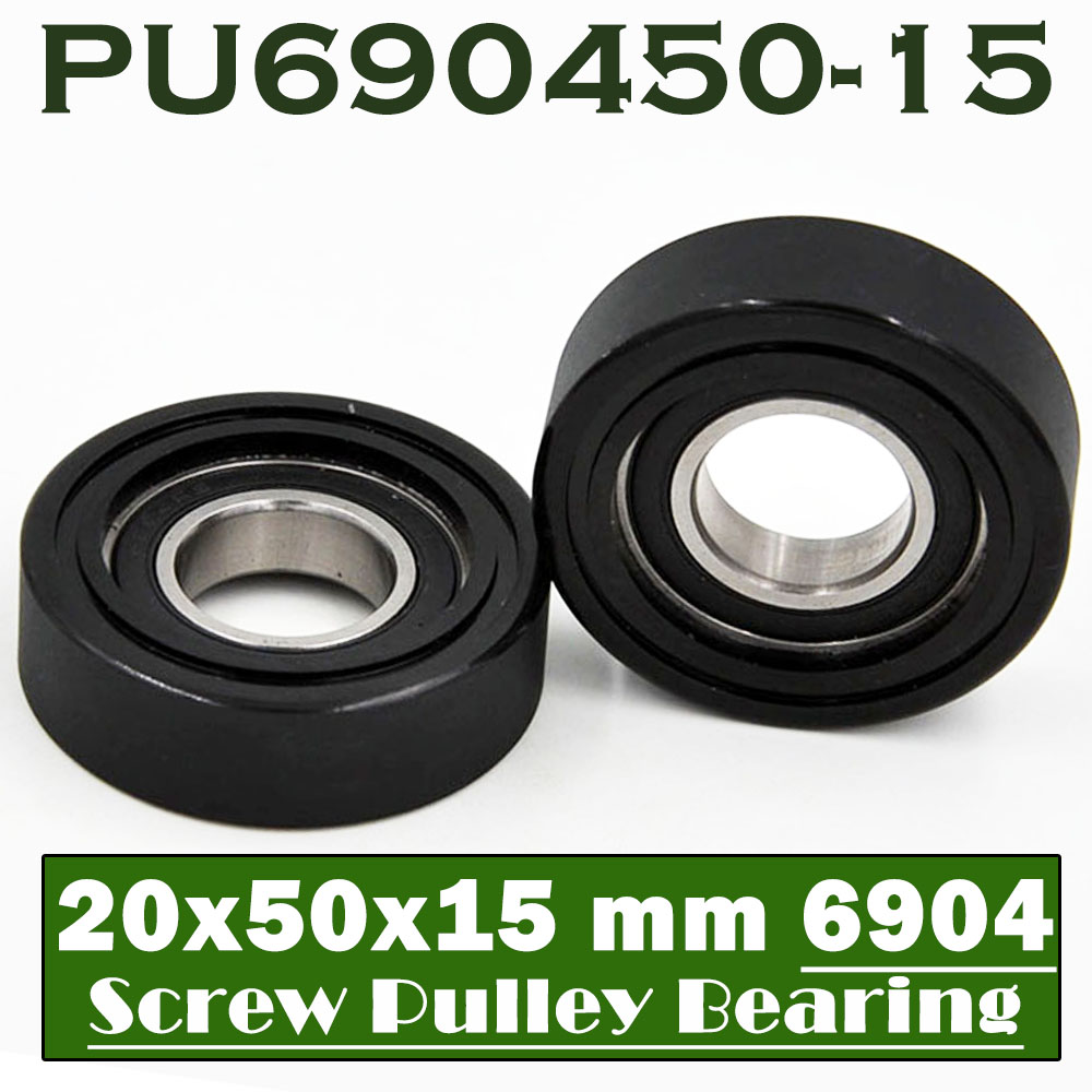 Cojinete cubierto de poliuretano PU 6904, 20x50x15mm (2 piezas), eje de 20mm, PU690450-15 cubierta de poliuretano, rodamientos PU6904
