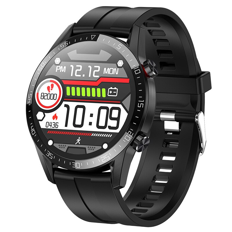 Timewolf Reloj Inteligente Clever Uhr Männer Android Bluetooth Anruf Smartwatch Clever Uhr Für Telefon Iphone IOS Huawei Xiaomi: Schwarz Silikon