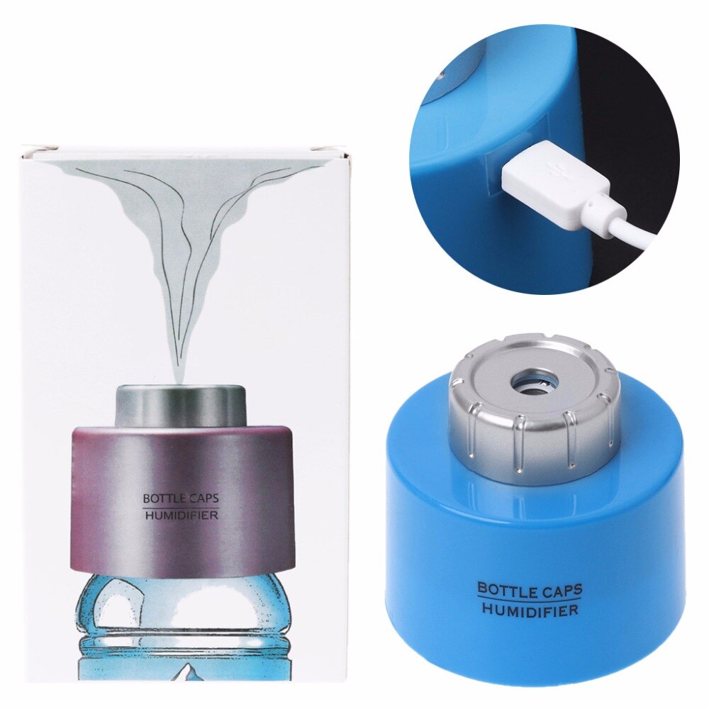 USB Mist Maker Portable Water Bottle Caps Mini Humidifier Aroma Air Diffuser